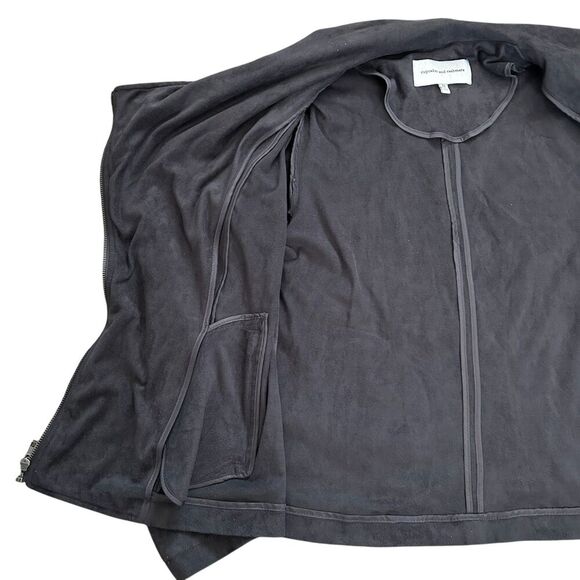 Cupcakes and Cashmere Feux Suede Moto Jacket Medium - Picture 6 of 10